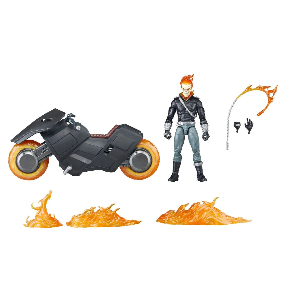 Marvel Legends Series Ghost Rider Danny Ketch with Motorcycle 6-Inch Action Figure - Collectible Toy for Superhero Fans & Marvel Universe Display