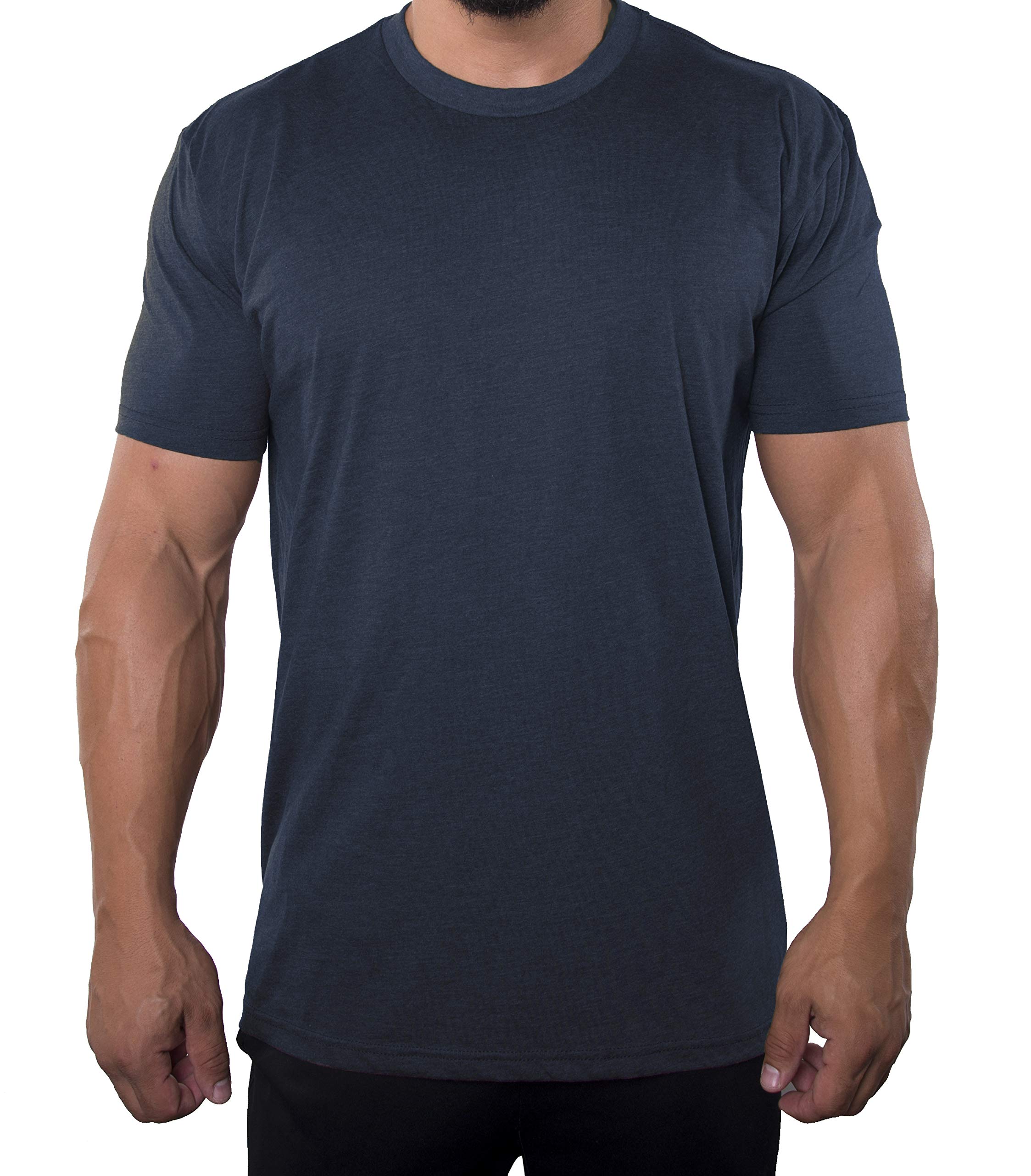 Mato & Hash Men's Cotton Blend Crew Neck T-Shirts - Soft & Breathable Short Sleeve Tees for Casual Wear, Gym, and Everyday Outfits