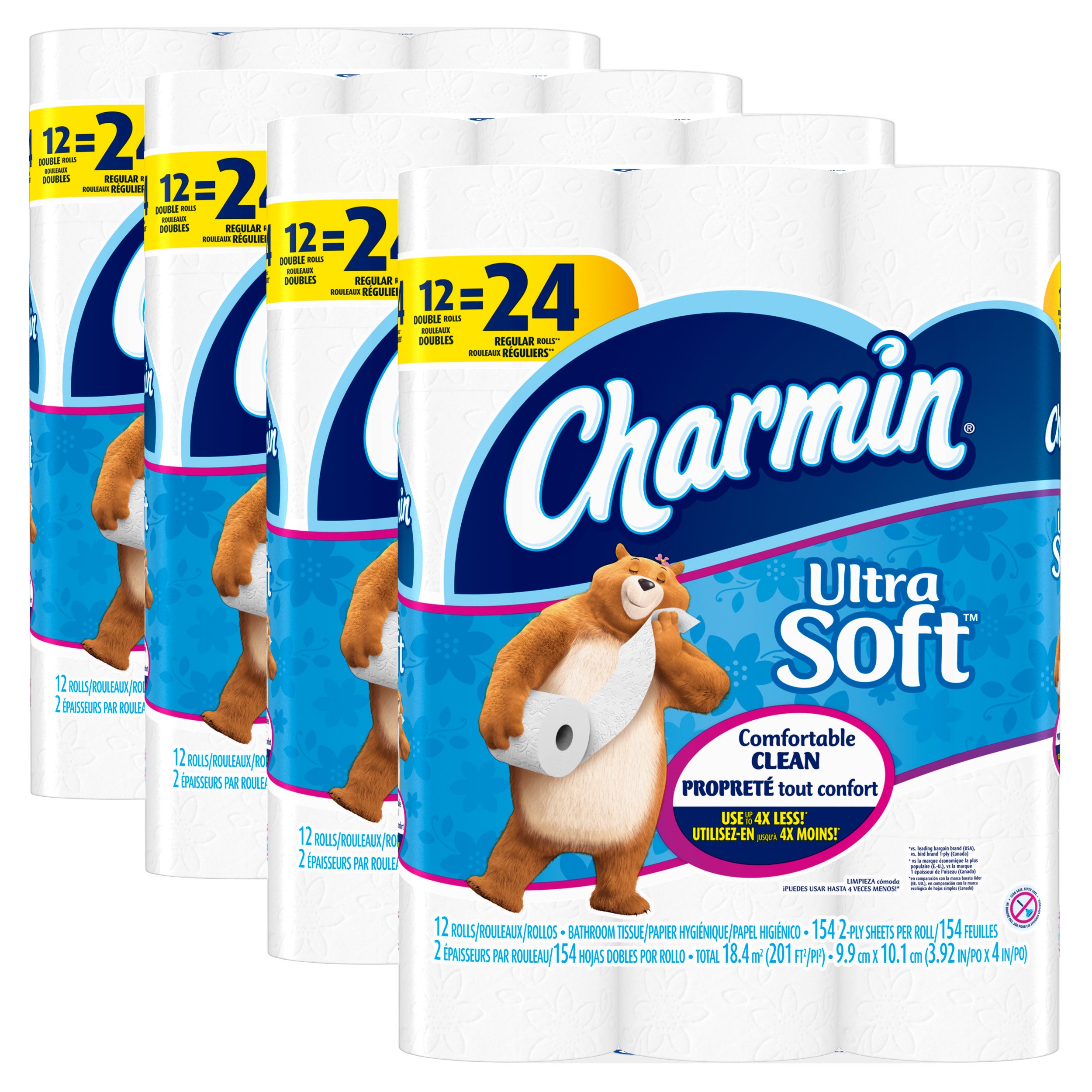 Charmin Ultra Soft Toilet Paper - 48 Double Rolls, Premium Bath Tissue for Gentle Clean | Perfect for Home, Office & RV Use