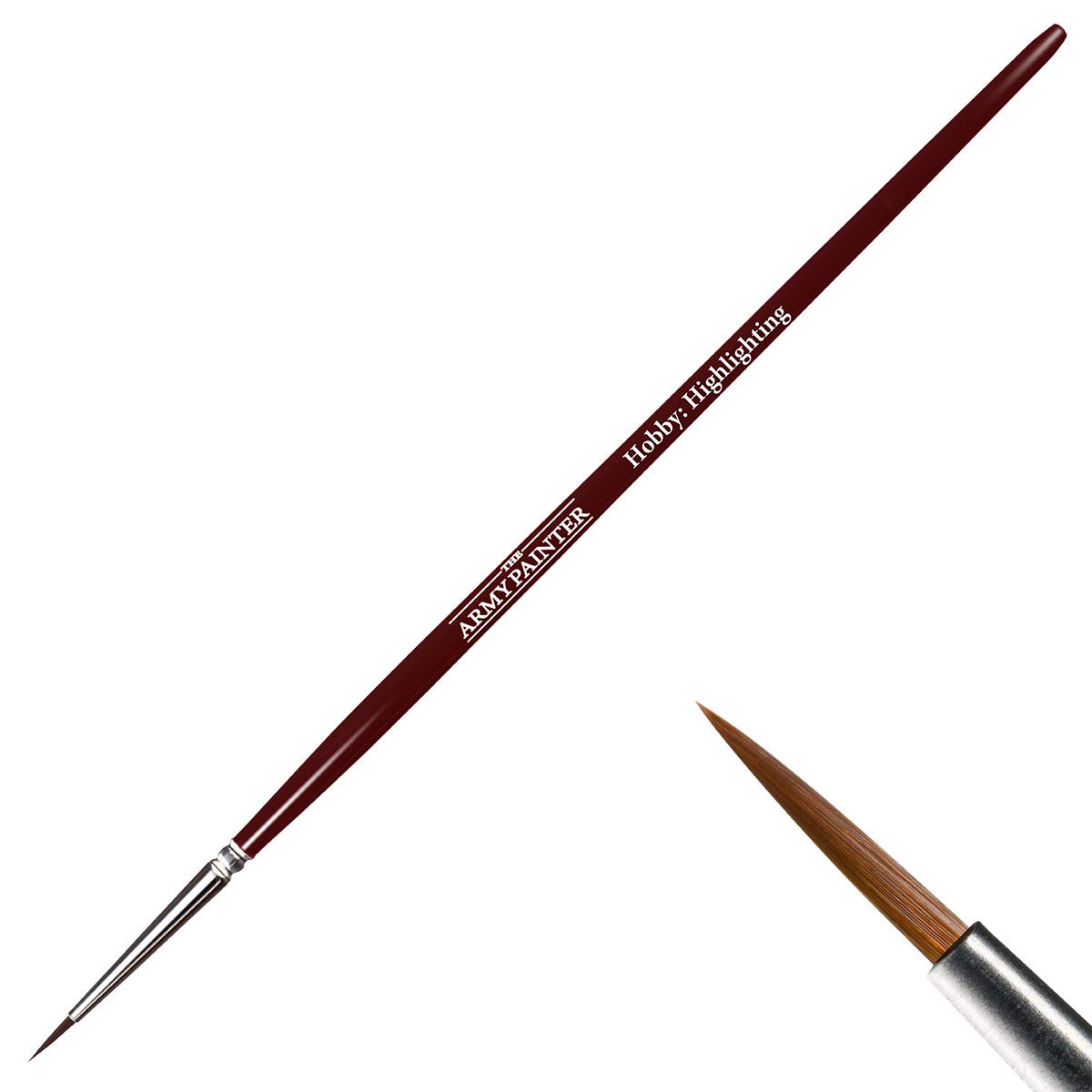 The Army Painter Hobby Highlighting Brush - Synthetic Taklon Hair Fine Detail Paint Brush for Miniature Models, Warhammer & Tabletop Gaming - Perfect for Miniature Painting, Model Detailing & Art Projects