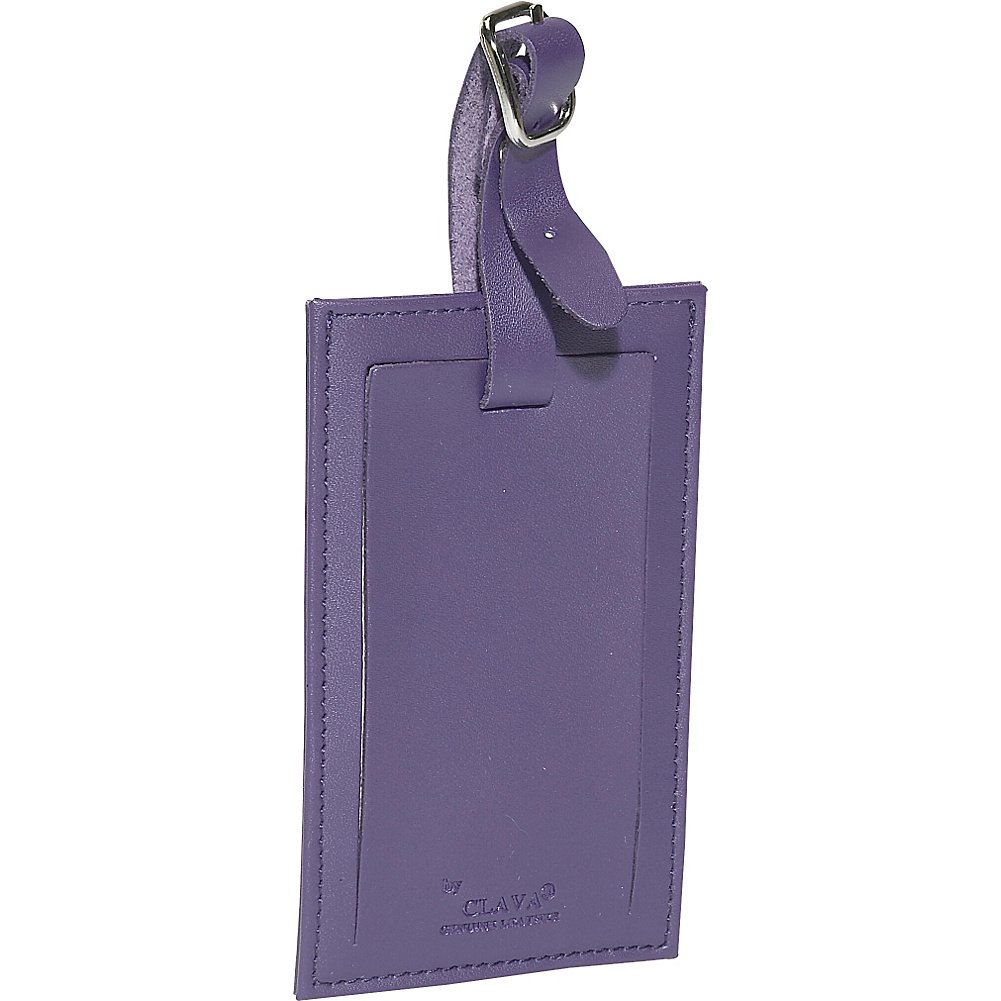 Clava Rectangle Luggage Tag (CI Purple) - Durable Travel ID Tag for Suitcases & Backpacks - Perfect for Airports, Business Trips & Vacations