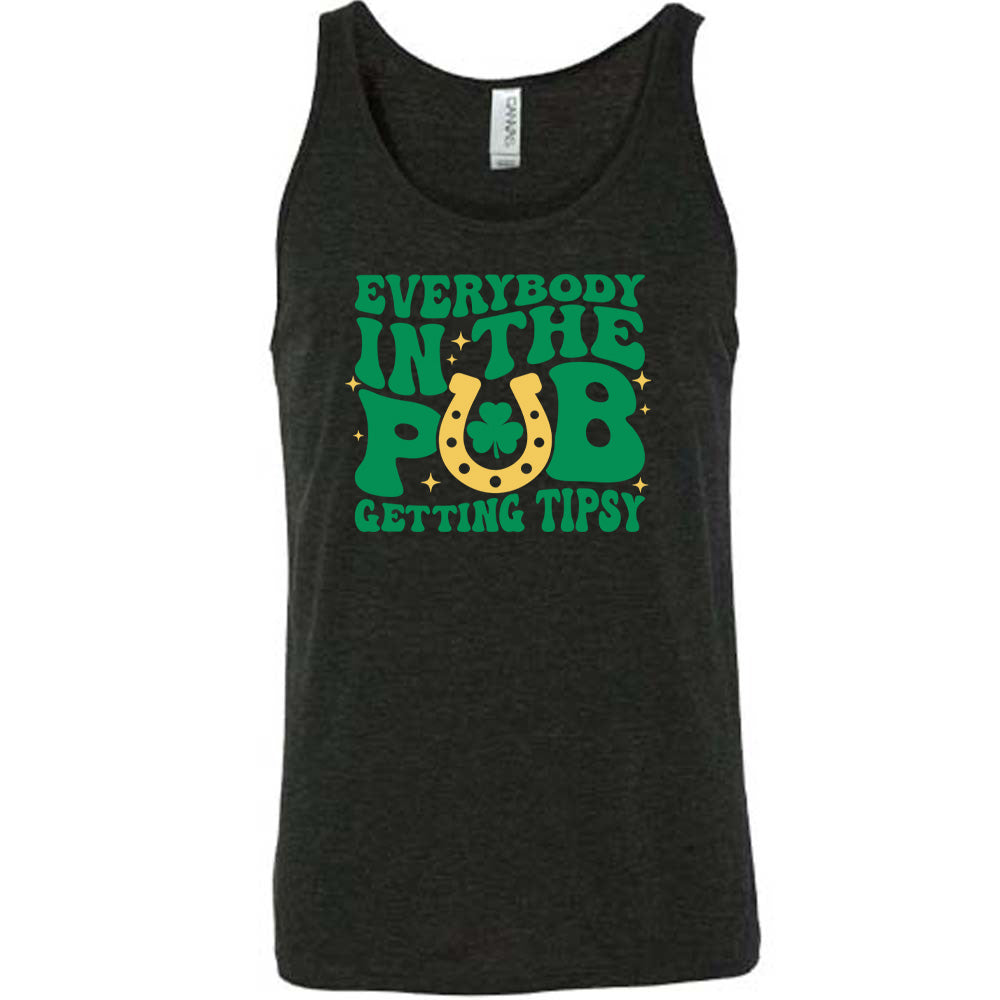 Unisex Everybody In The Pub Getting Tipsy T-Shirt - Funny Bar Drinking Tee for Parties & Night Out
