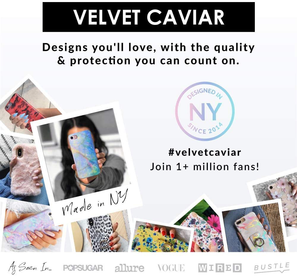 Velvet Caviar Phone Ring Holder - Grip Stand for iPhone & Galaxy (Snow Leopard) - Perfect for One-Hand Use & Selfies