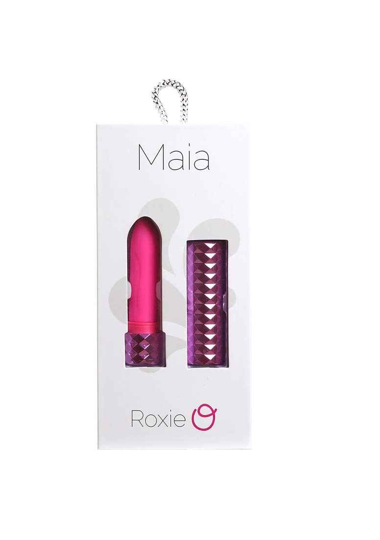 Maia Toys Roxie Maia Crystal Gem Lipstick Vibrator - Discreet Adult Toy for Women, Pink | Perfect for Travel, Date Night & Self-Care Moments