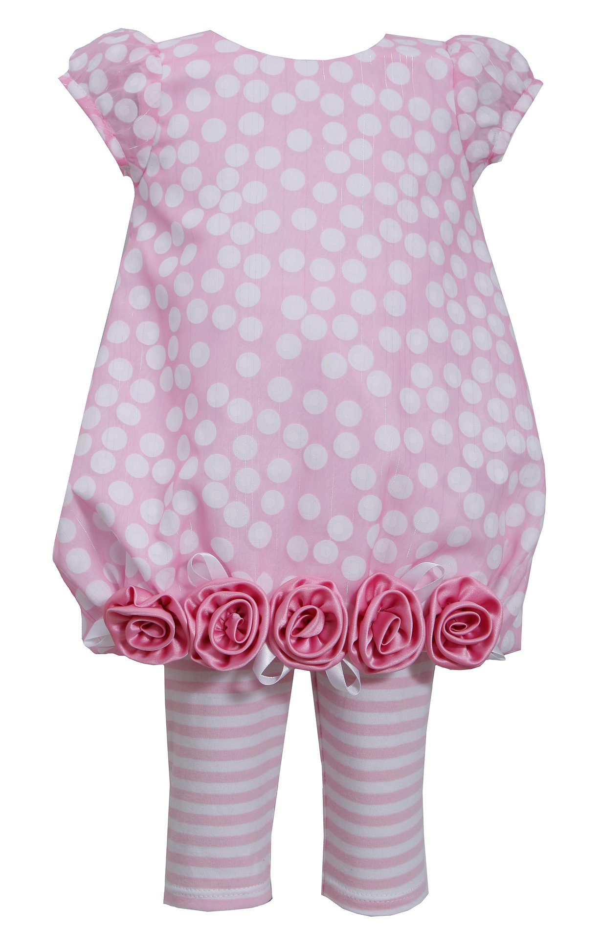 Bonnie Baby Girls' Bubble Playwear Set - Soft & Comfortable Toddler Outfit for Playtime, Daycare & Photo Shoots