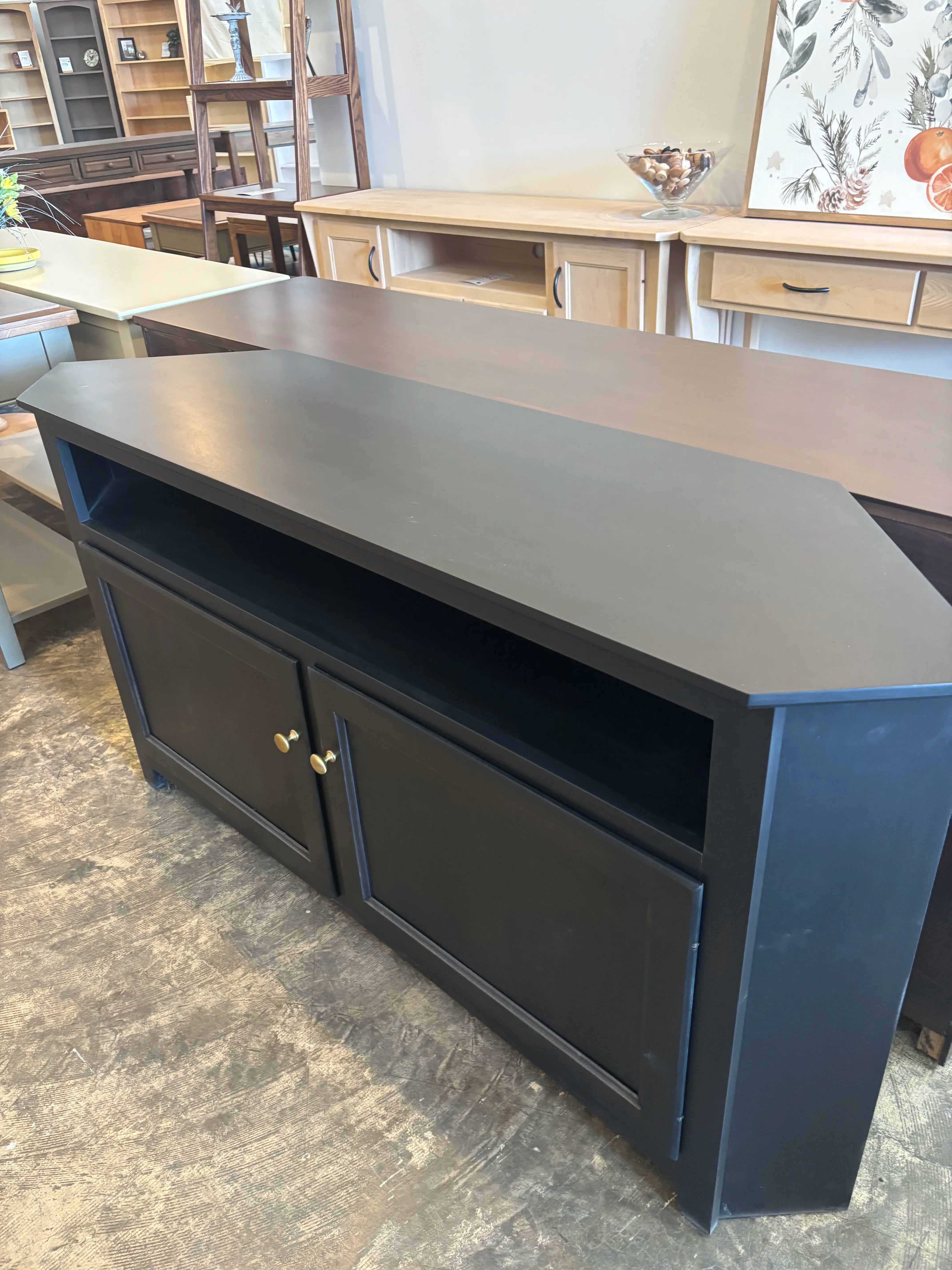 Linwood Corner TV Stand with Storage - Modern Entertainment Center for Living Room, Bedroom & Home Theater - Clearance Sale
