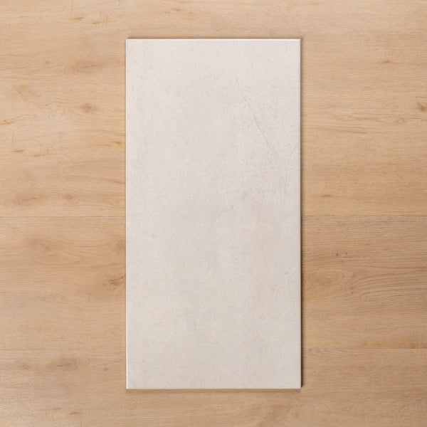 Premium Burleigh White Gloss Ceramic Wall Tile 12x24 Inch (300x600mm) with Cushioned Edge - Perfect for Bathroom, Kitchen Backsplash & Shower Surrounds