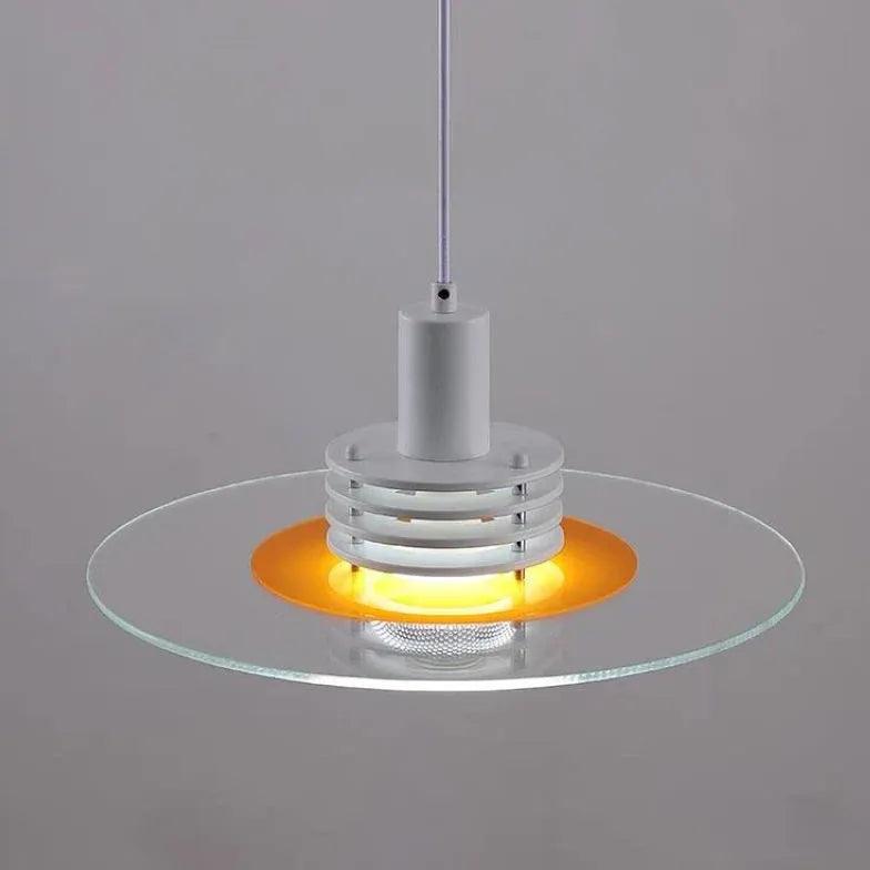 Modern Round Transparent Glass Pendant Light - Elegant Ceiling Lighting for Dining Room, Kitchen, Living Room & Bedroom