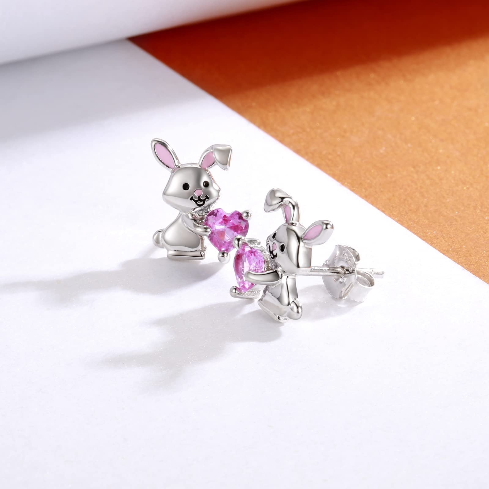 925 Sterling Silver Animal Stud Earrings for Women - Cow, Panda, Bunny - Hypoallergenic Jewelry Gifts for Daily Wear & Special Occasions