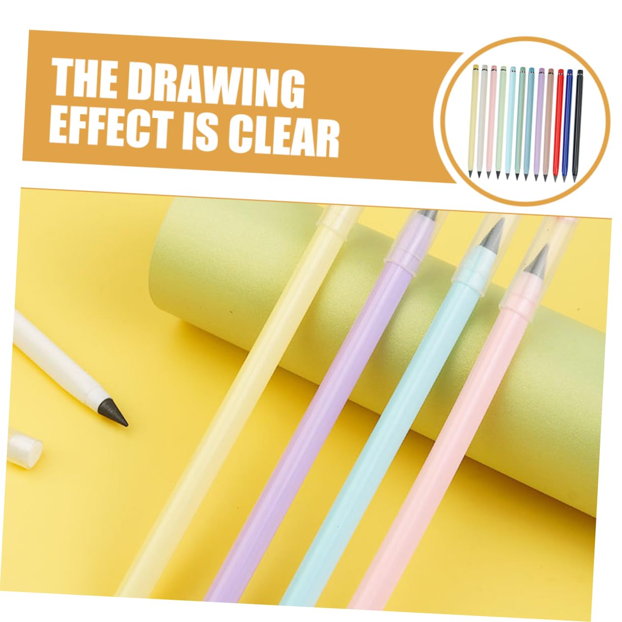 TEHAUX Inkless Drawing Pencils Set - 12 Pack No Ink Sketching & Writing Tools for Students, Artists & Professionals - Perfect for Sketching, Note Taking & Creative Projects