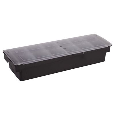 Winco 6-Compartment Condiment Holder - Black Plastic Organizer (19.4