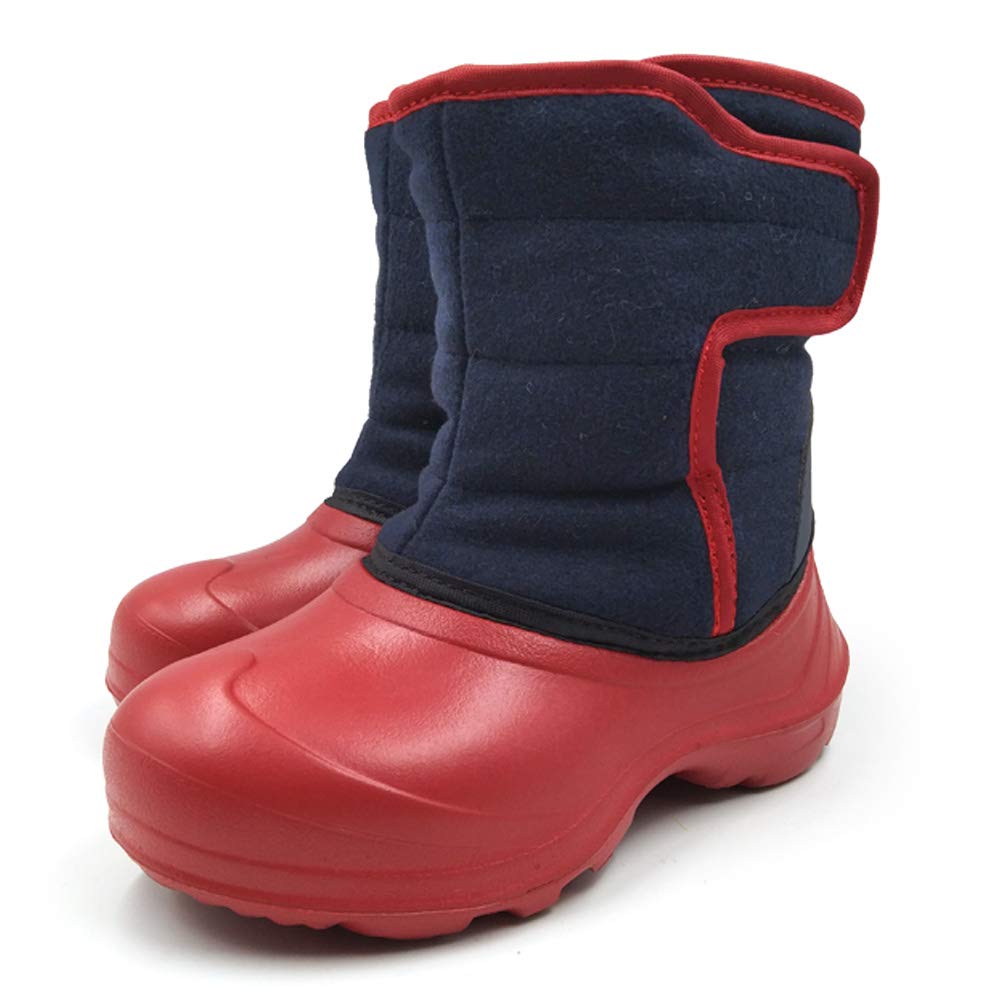 Amoji Boys Snow Boots for Kids - Warm Winter Boots for Cold Weather - Waterproof & Insulated Toddler & Big Kid Shoes - Perfect for Snow Play, Sledding & Outdoor Winter Activities