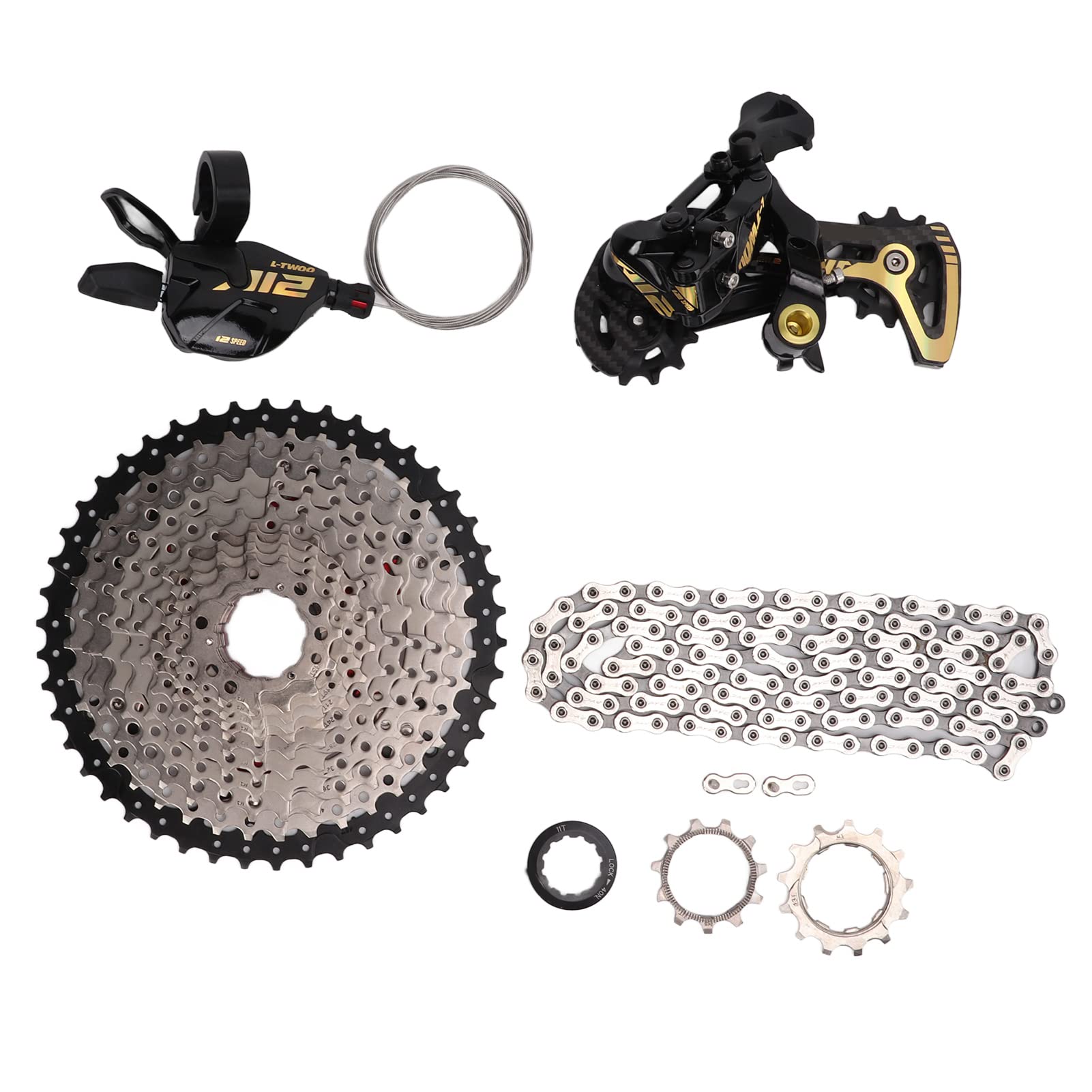 Shanrya 12-Speed Mountain Bike Groupset - High-Performance Derailleur with Quick Response & Ergonomic Design for MTB | Perfect for Trail Riding, Cross-Country & Mountain Biking Adventures