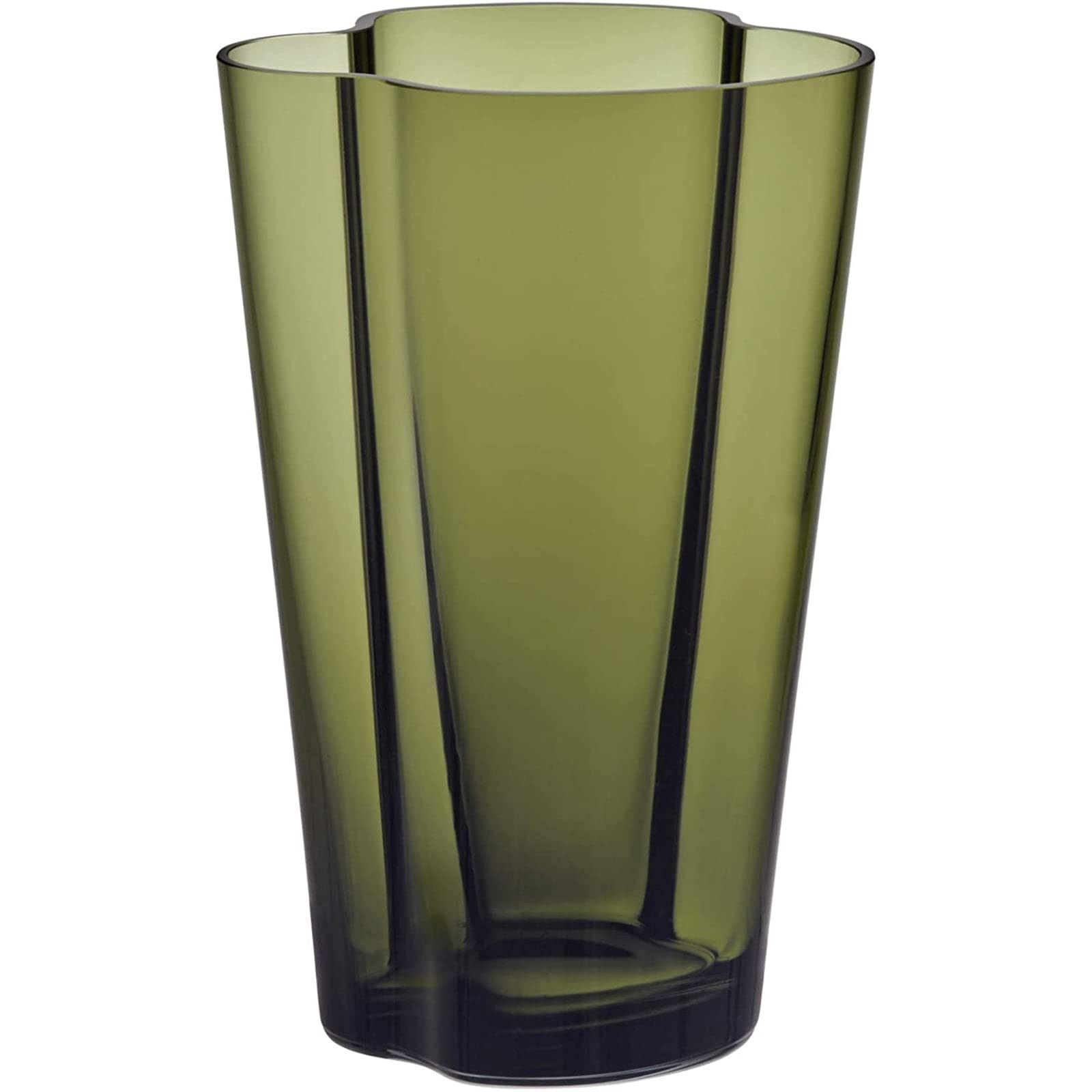 Iittala Aalto Vase 220mm - Handmade Green Glass Vase for Home Decor, Wedding Centerpiece & Scandinavian Modern Design