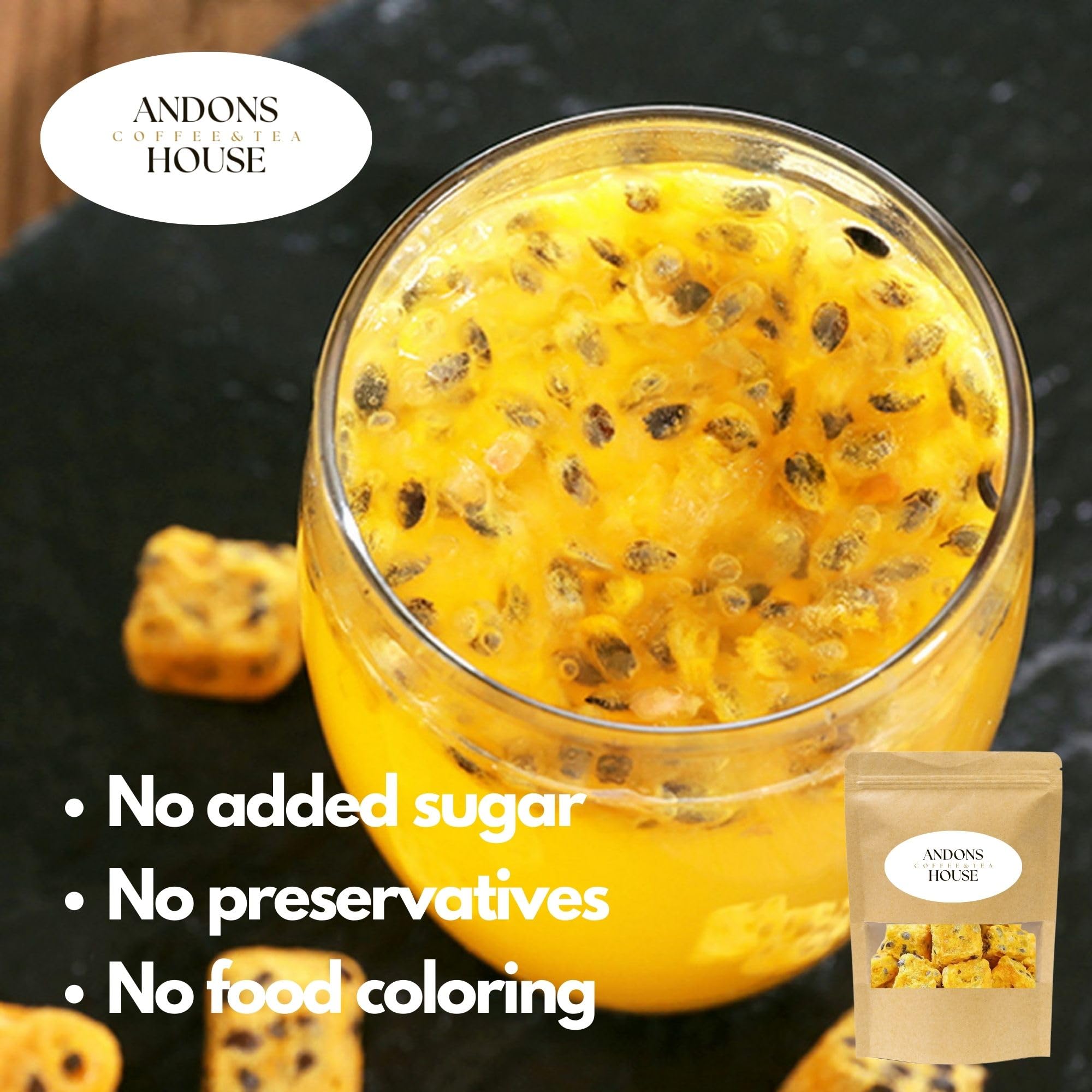 Premium Freeze Dried Passion Fruit Bites - 120g | Crunchy, Tangy & All Natural | Perfect for Smoothies, Yogurt, Baking & Healthy Snacks | Great for Camping, Hiking & On-the-Go Nutrition
