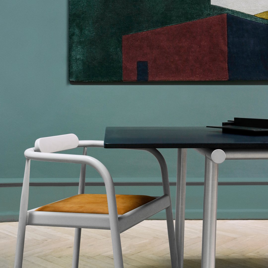 AHM Armchair - Upholstered Stackable Seat for Living Room, Office & Dining - Modern Comfortable Chair for Home & Workspace