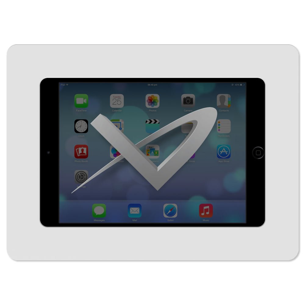 VidaMount White On-Wall Tablet Holder - Compatible with iPad Mini 1/2/3 - Secure Mounting for Kitchen, Bedroom & Office - Perfect for Streaming, Recipes & Video Calls