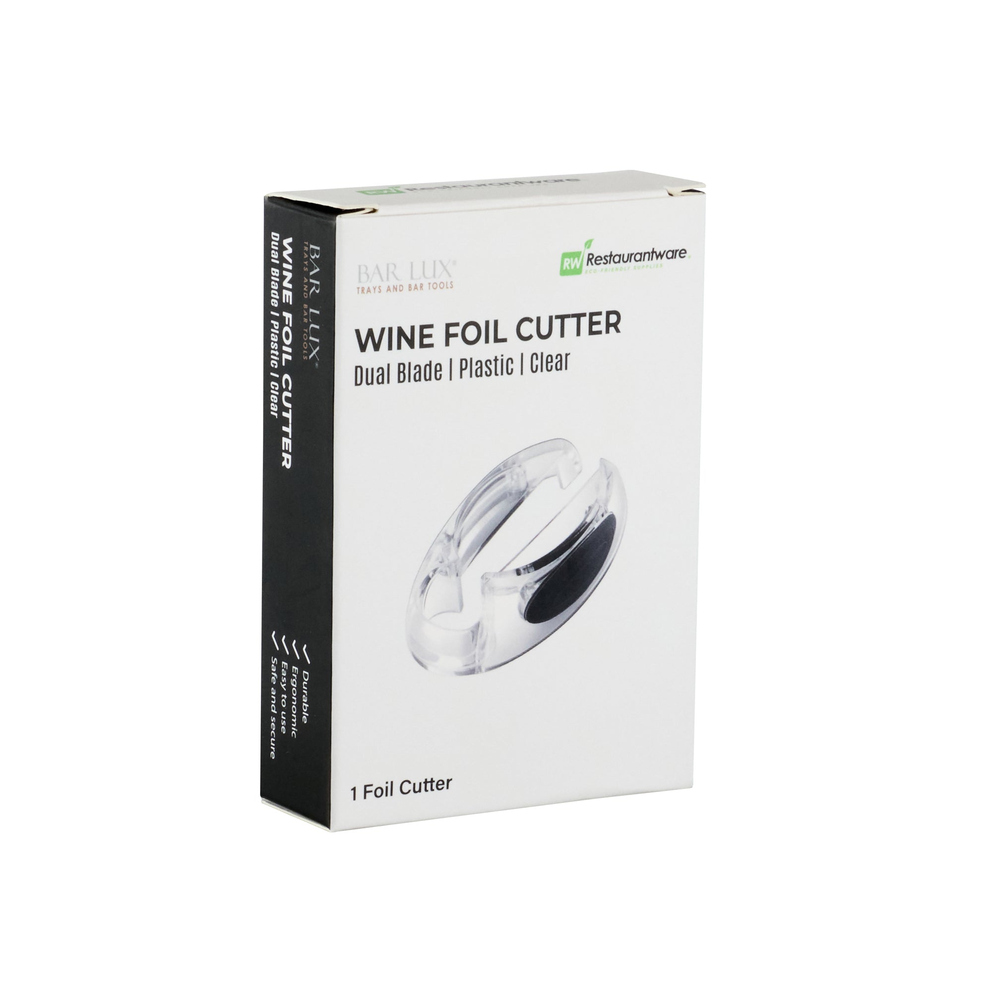 Premium Clear Plastic Wine Foil Cutter - 1 Count Box - Perfect for Restaurants, Bars, and Home Wine Openings