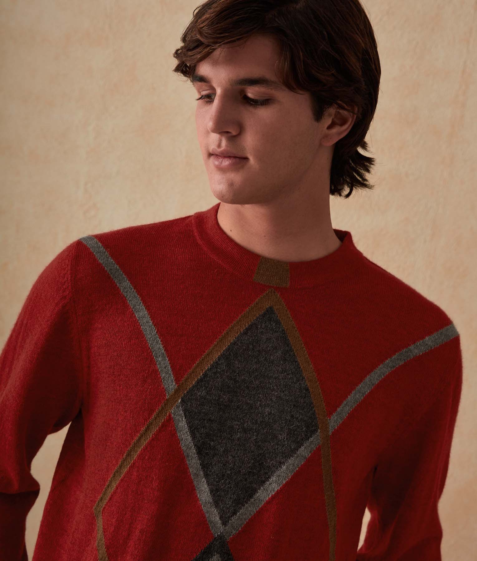 Men's Rib & Tuck Knit Sweater - Slim Fit Pullover for Casual Wear & Office Outfits