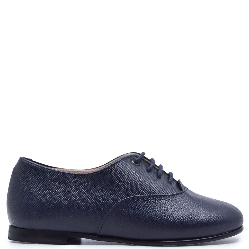 Beberlis Navy Textured Derby Shoes for Men - Classic Business Casual Dress Shoes with Comfortable Cushioning | Perfect for Office, Weddings & Formal Events