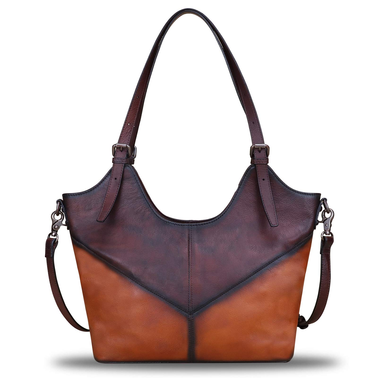 **Genuine Leather Handbags for Women - Vintage Retro Satchel Cowhide Shoulder Bag & Top Handle Purse - Perfect for Work, Travel & Everyday Use**
