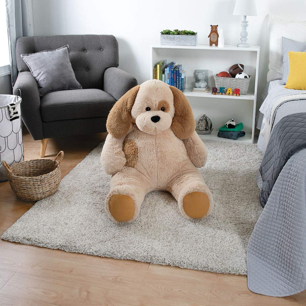 4 Foot Giant Vermont Teddy Bear Dog Stuffed Animal Plush - Extra Large Cuddly Puppy Toy from USA-Made Giant Cuddle Collection - Perfect for Kids' Bedrooms, Nursery Decor, Birthday Gifts & Adult Collectors - Soft Collectible Stuffed Dog for Cuddling, Decor & Gifting