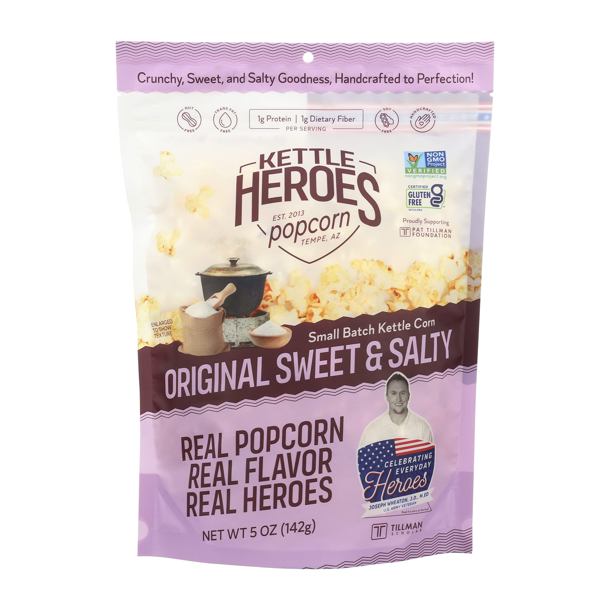 Kettle Heroes Sweet & Salty Kettle Corn Popcorn - Delicious Snack for Movie Nights, Parties & Road Trips