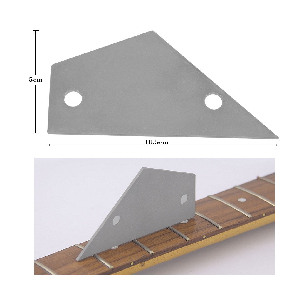 Alomejor Professional Guitar Luthier Tool - Stainless Steel Fret Level Ruler & Rocker Leveling Tool for Guitar & Bass Fretboard Maintenance - Perfect for DIY Guitar Repair, Setup, and Professional Luthier Work
