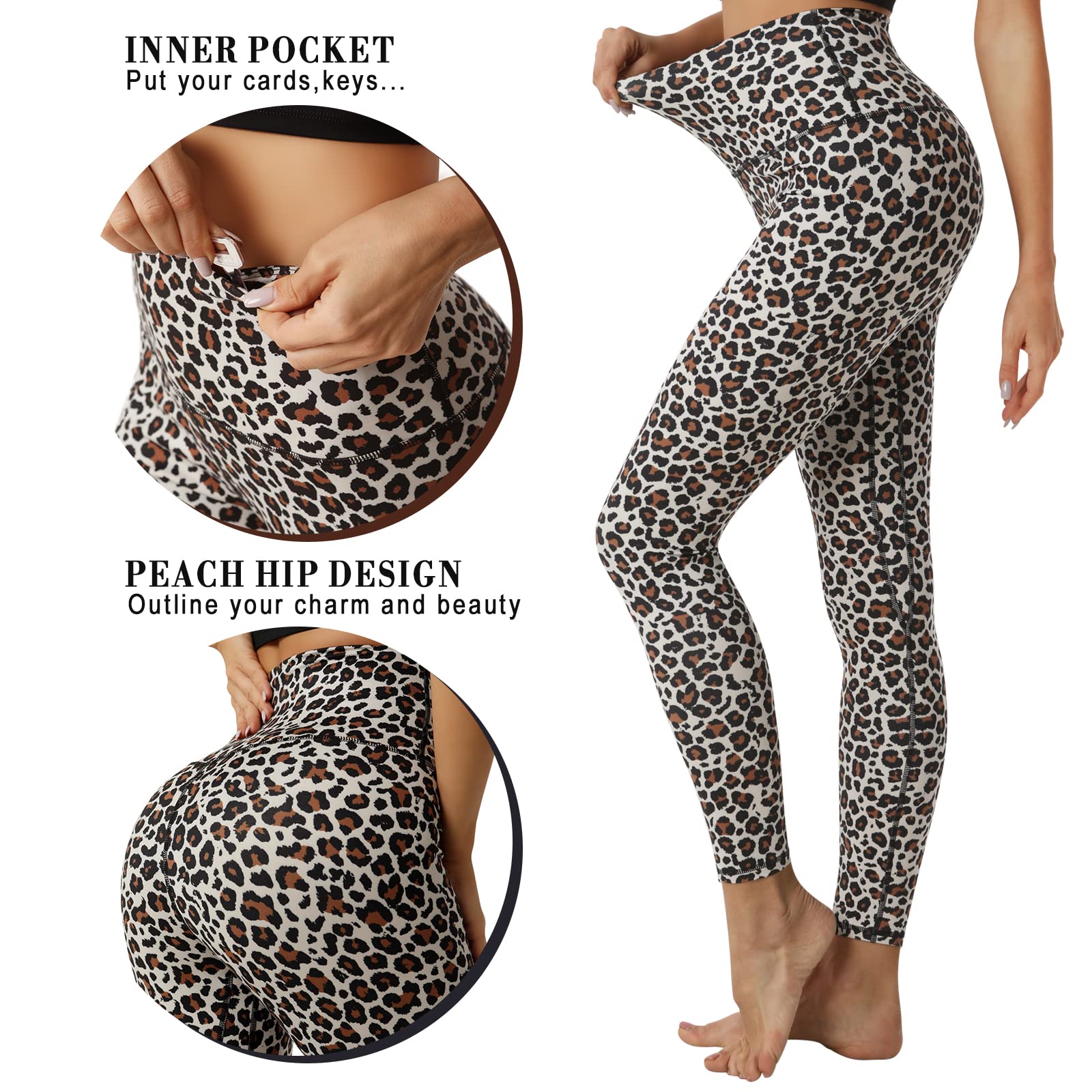 Desol High Waisted Yoga Pants for Women - Tummy Control Workout Leggings, 25