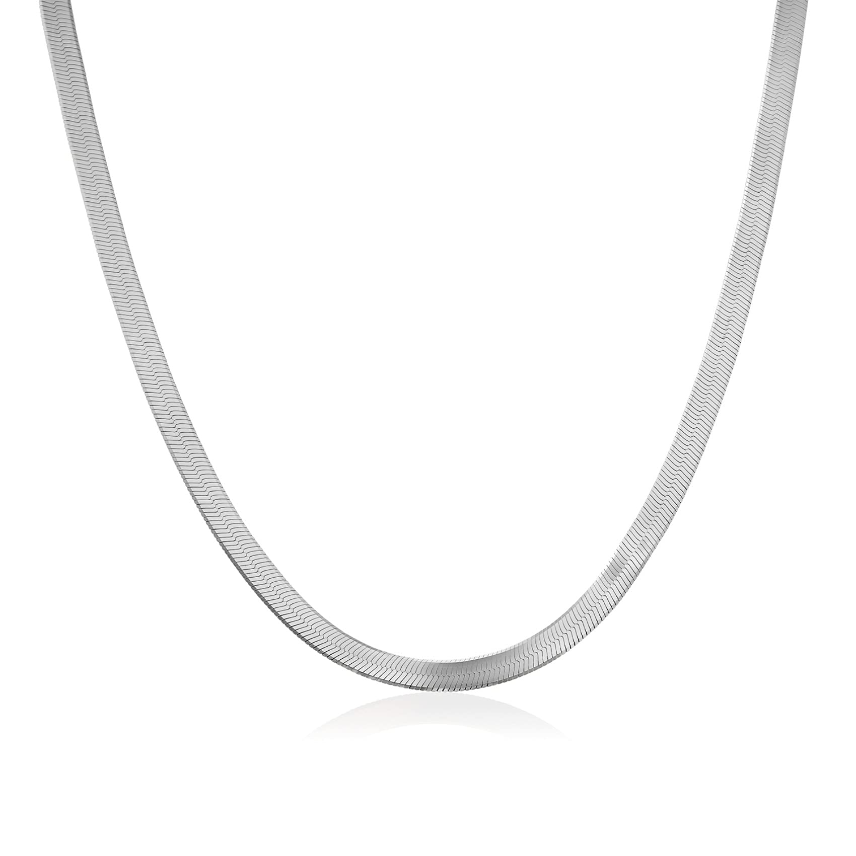 Personalized Engraved Herringbone Chain Necklace for Women - Custom Name & Message Jewelry - Elegant Dainty Gold Necklace Gift for Her - Perfect for Christmas, Birthday, Mother's Day - Wear Daily, Date Nights & Special Occasions