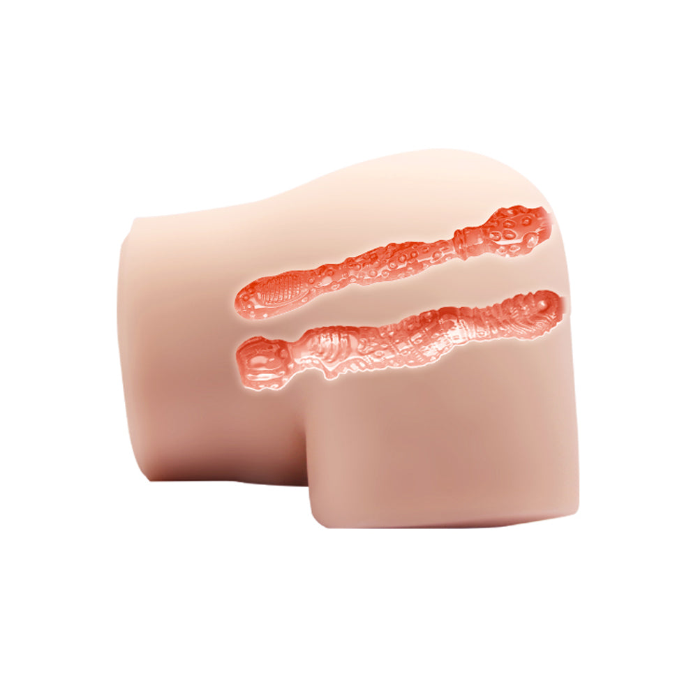 Crazy Bull Realistic Vibrating Vagina & Anal Masturbator for Men - Ultra Soft Skin-Like Texture - Waterproof & Rechargeable Adult Toy for Solo Play & Couples Fun