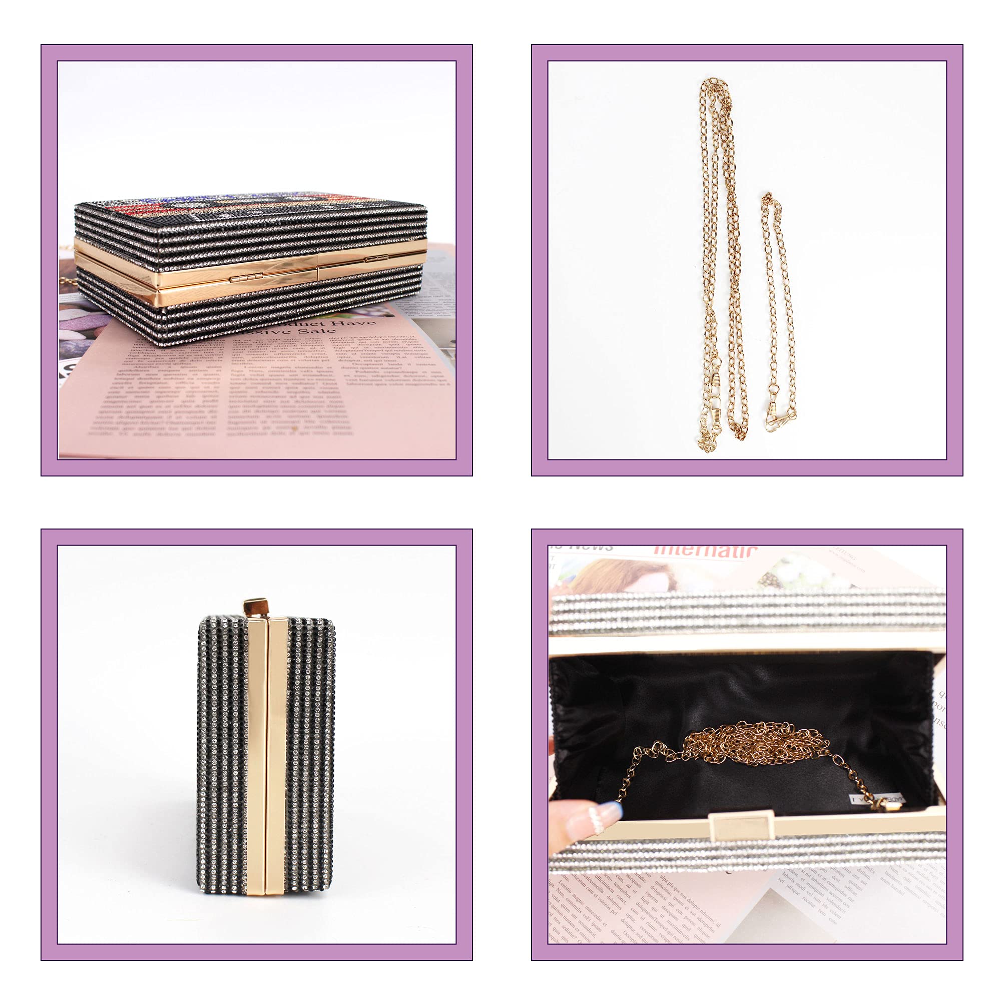 Vintage Retro Radio Shape Crossbody Bag for Women - PU Leather Metal Evening Clutch Purse - Perfect for Parties, Date Nights & 80s Theme Events