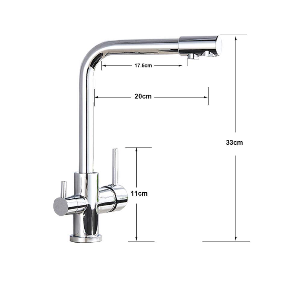 360° Rotating Brass Kitchen Faucet - Deck Mounted Pure Water Filter Faucet for Modern Home Kitchen Sink | Perfect for Cooking, Washing Dishes & Filling Pots
