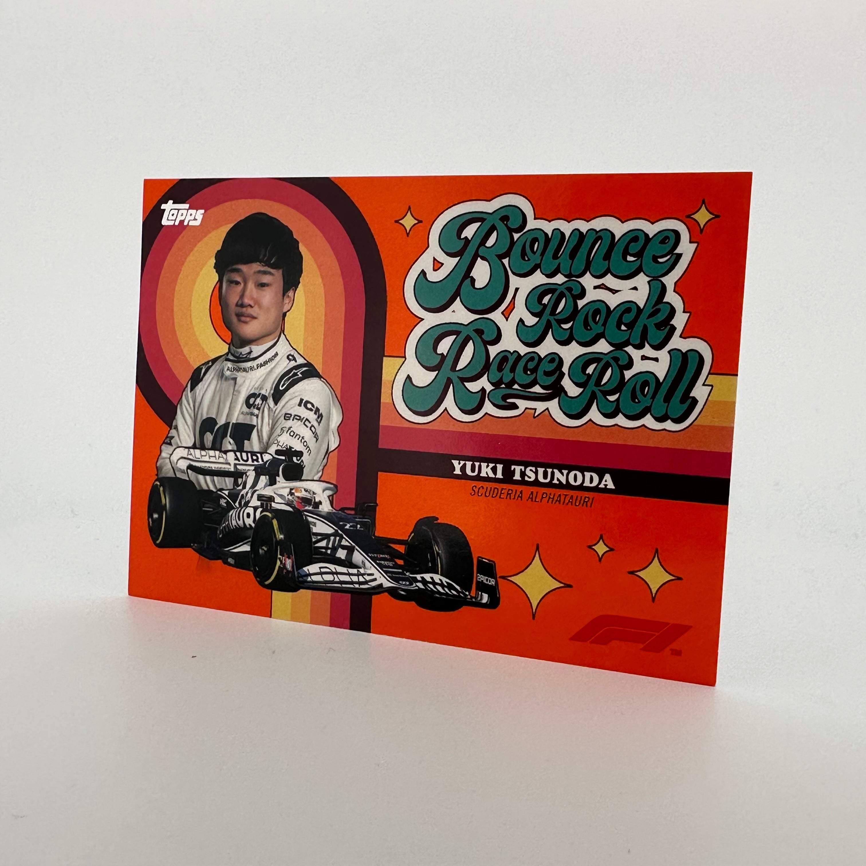 2022 Topps Formula 1 Yuki Tsunoda Orange #08/25 Bounce Rock Race Roll - Rare Racing Card for Collectors & F1 Fans - Perfect for Display, Trading, and Memorabilia Collections