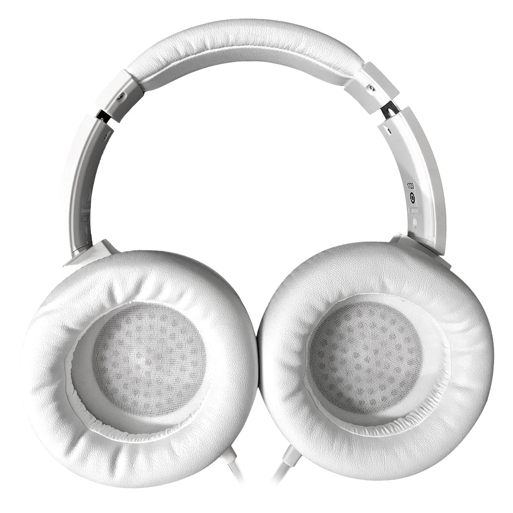 Audio Technica ATH-WS550iS White Over-Ear Headphones with Powerful Bass & In-Line Volume Control - Perfect for Music Lovers, Gaming & Travel
