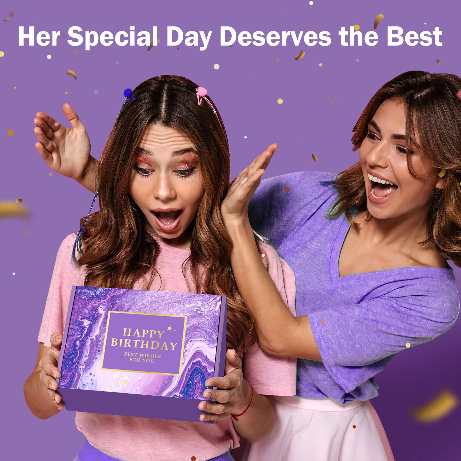 Unique Birthday Gifts for Women - Thoughtful Present for Mom, Best Friend, Sister or Daughter | Spa Gift Basket with Birthday Card | Perfect for Relaxing Bath Time & Special Occasions