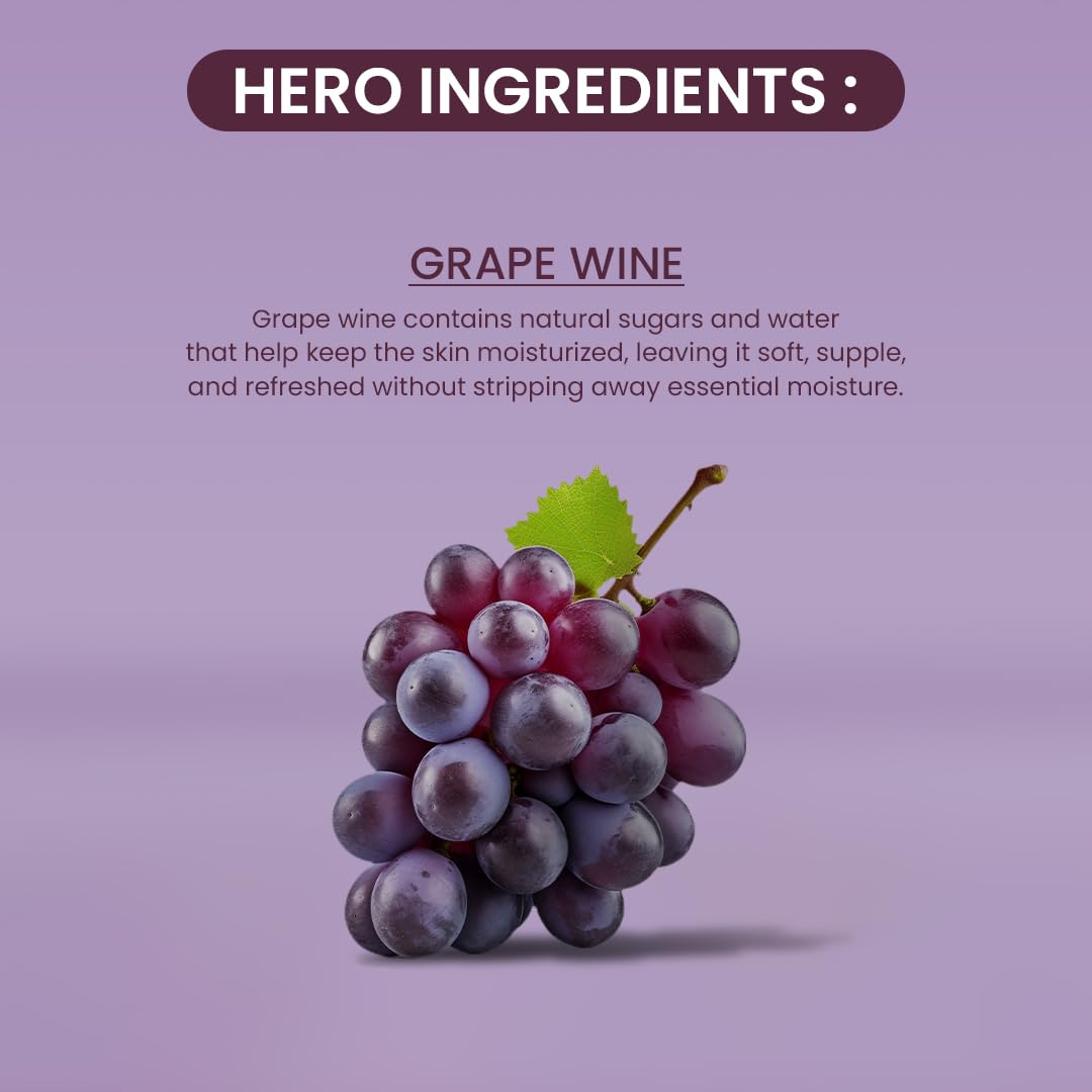Grape Seed Extract Facial Cleanser - Gentle Exfoliating Face Wash for Acne & Oily Skin - Perfect for Daily Skincare Routine & Anti-Aging Care