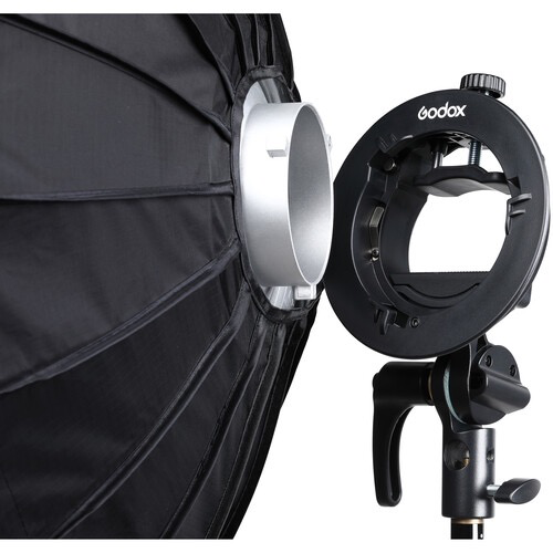 Godox S2 Speedlite Bracket with Softbox, Grid & Carrying Bag Kit (31.5x31.5
