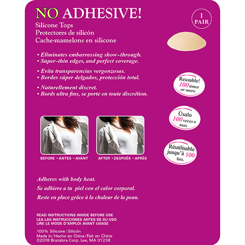 BRAZA No Adhesive Silicone Petal Tops - 3 Pack | Seamless Nipple Covers for Women | Reusable, Invisible Under Clothes | Perfect for Dresses, Swimsuits & Special Occasions
