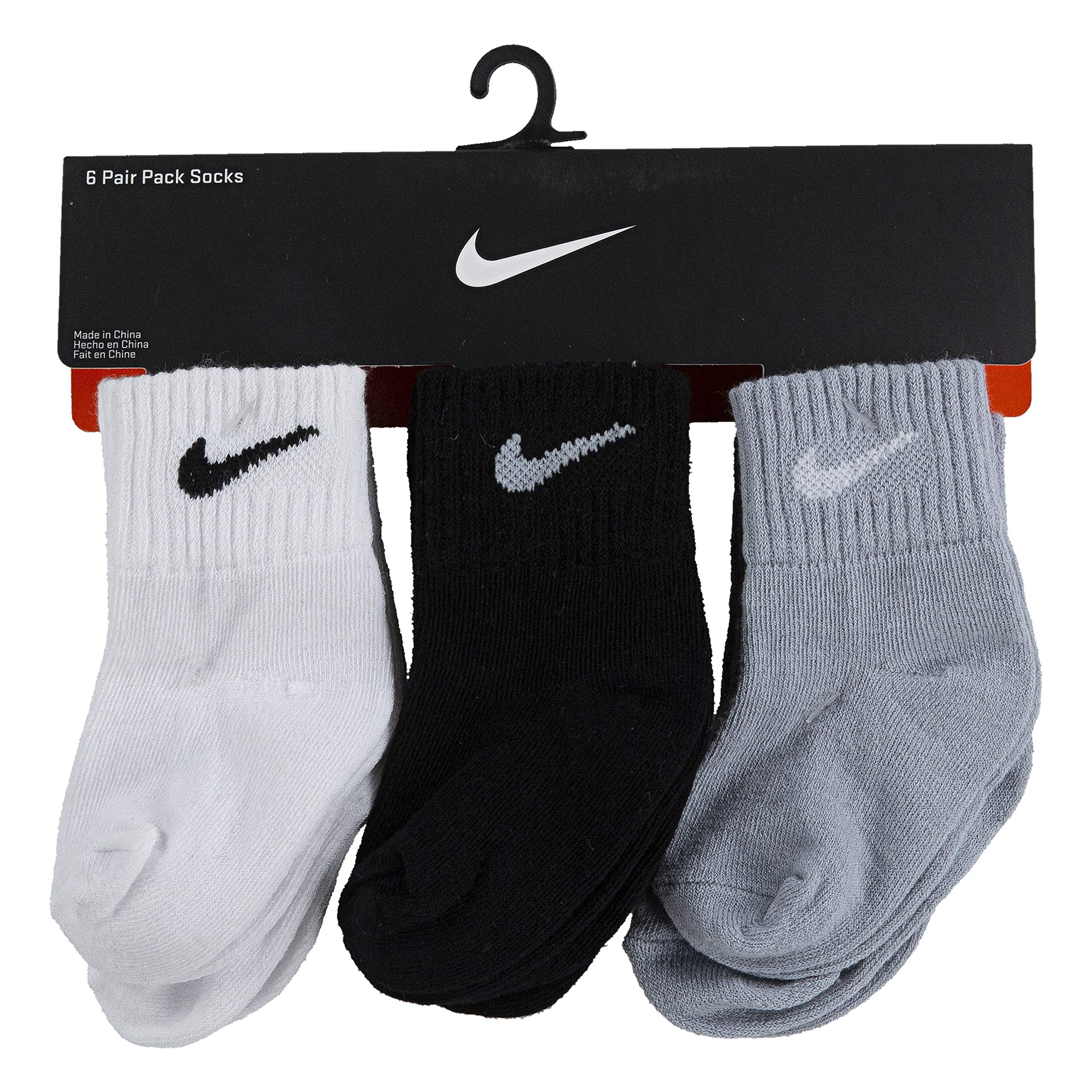 Nike Boys' Ankle Socks 6-Pack - Breathable Athletic Socks for Kids - Perfect for Running, Sports & Everyday Wear