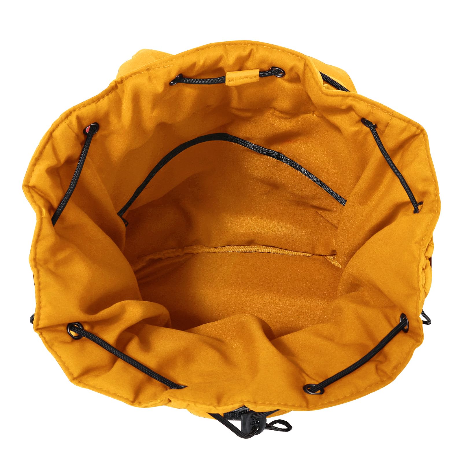 CONTAIL 18L 14 Inch Quilted Puffer Backpack for Women & Men, Waterproof Winter Drawstring Backpack with Top Flap - Yellow | Perfect for School, Travel, Hiking & Outdoor Activities