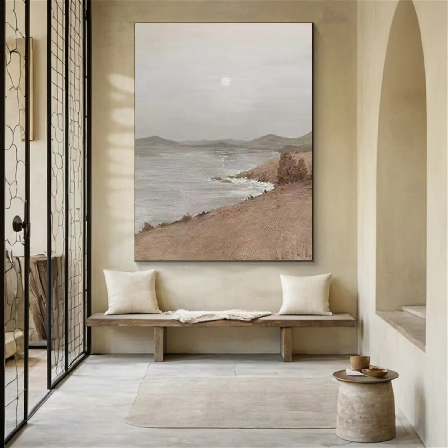 Ocean and Sky Painting #OS 195 - Handmade Seascape Wall Art for Home & Office Decor - Perfect for Living Room, Bedroom, or Beach House
