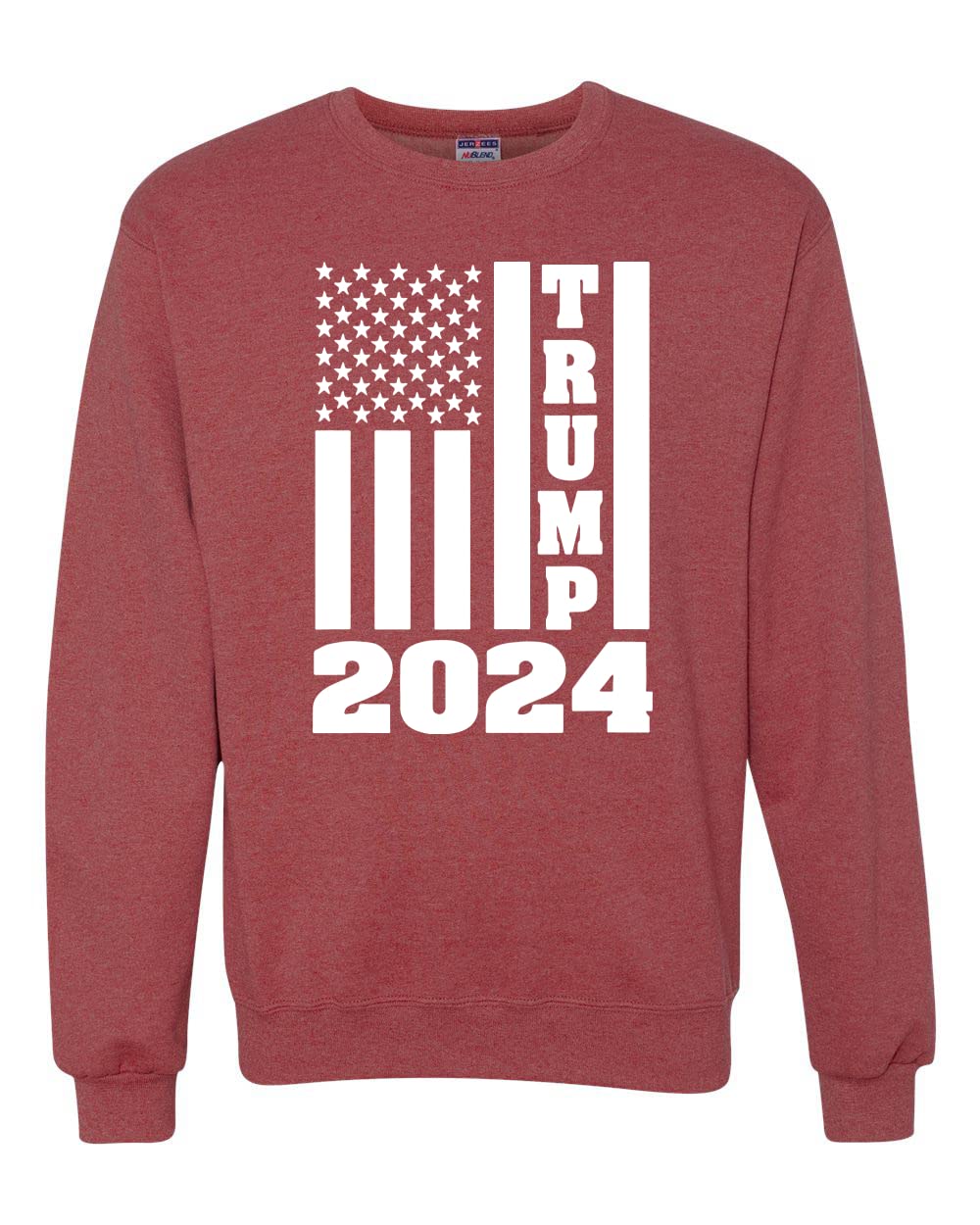 Wild Bobby Trump 2024 USA Flag Re-Election Graphic Sweatshirt - Patriotic Unisex Crewneck Pullover for Political Supporters & Campaign Events