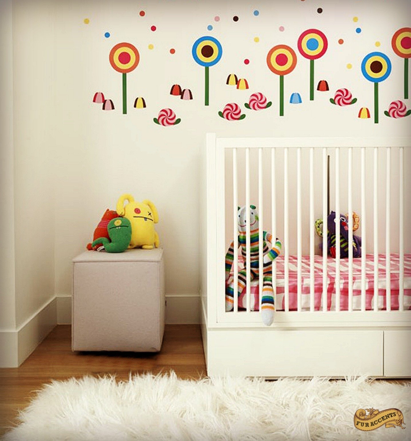 Soft Rectangle Shag Rug for Kids Playroom, Nursery & Crib - Faux Fur Shaggy Sheepskin Carpet (5'x6', Ivory Cream Off White) - Perfect for Play Areas, Bedroom Decor & Cozy Flooring