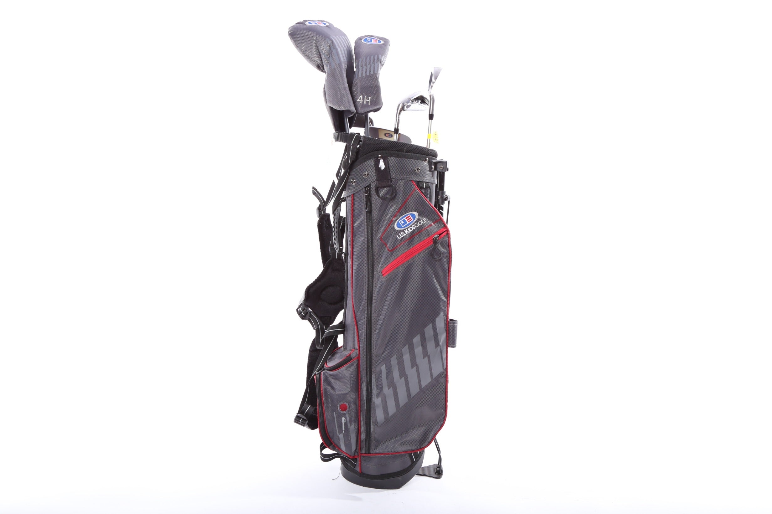 Lefty US Kids Golf U/L 60 Blue/Black/Grey Driver, 4H, 5I, 7I, PW, Putter Set - Complete Left-Handed Junior Golf Clubs for Beginners - Perfect for Youth Golf Training & Tournament Play
