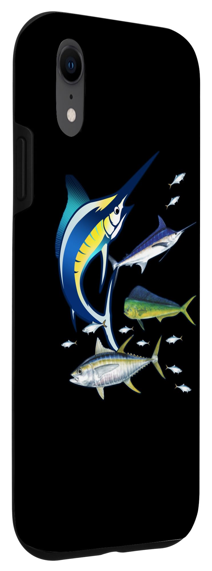 iPhone XR Waterproof Case - Saltwater Fish Design (Swordfish, Mahi Tuna, Kingfish) for Ocean Lovers | Perfect for Beach, Swimming & Underwater Photography