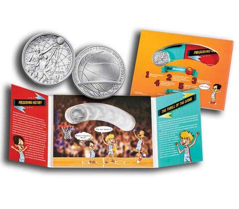 2020 S Basketball Hall of Fame Enhanced Uncirculated Half Dollar Coin - US Mint SP 70 Graded Collector's Edition | Perfect for Sports Memorabilia Collections, Gift for Basketball Fans, and Investment in Rare Coins