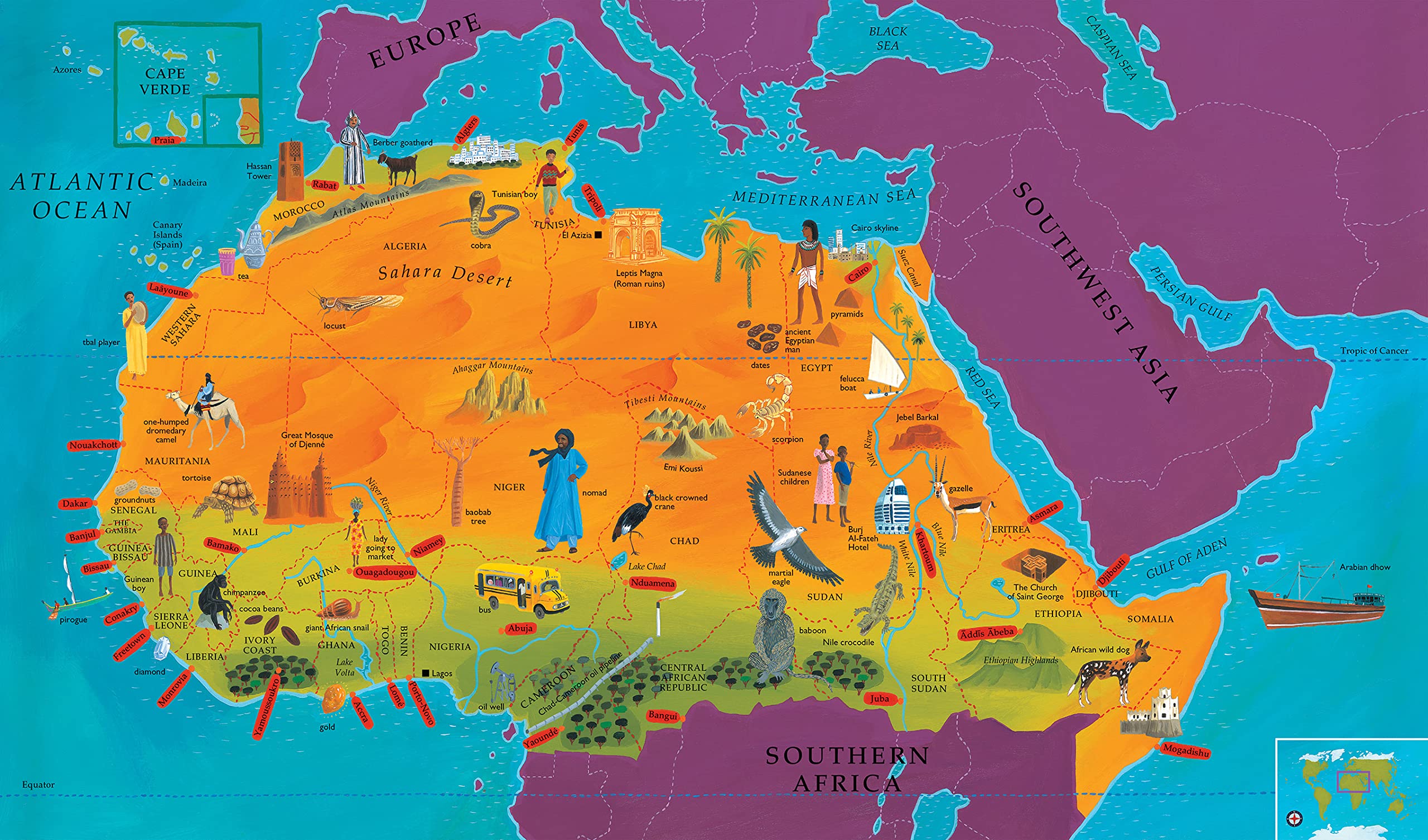 Barefoot Books World Atlas - Explore the World with Kids | Educational Geography Book for Children | Perfect for Homeschooling & Classroom Learning
