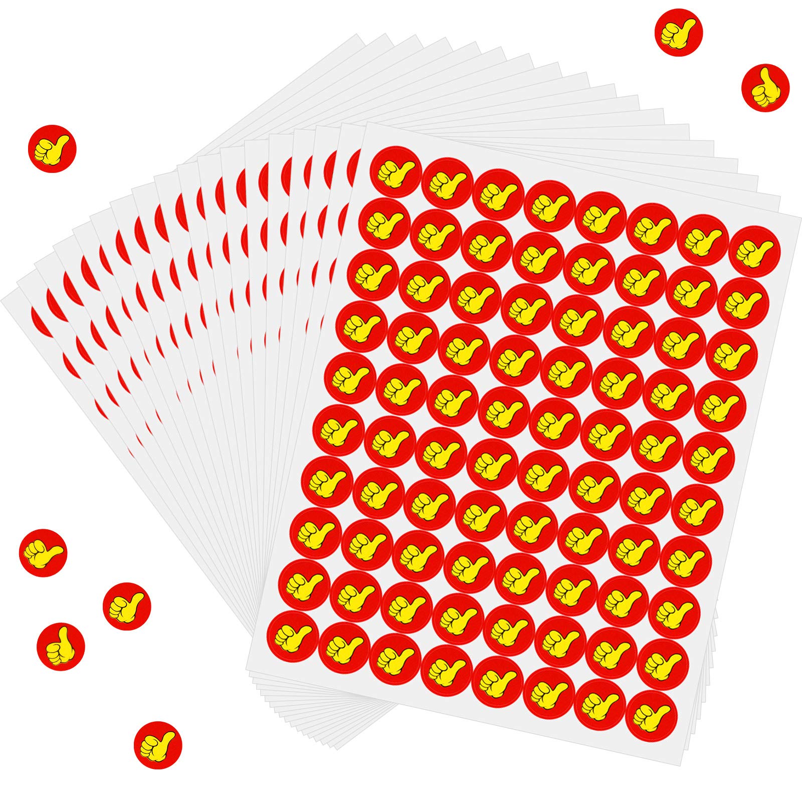 4000 Counts 50 Sheets Thumbs Up Foil Reward Stickers for Teachers - Motivational Classroom Incentive Stickers, Home & Office Decoration - Perfect for Student Awards, DIY Crafts, and Bulletin Boards