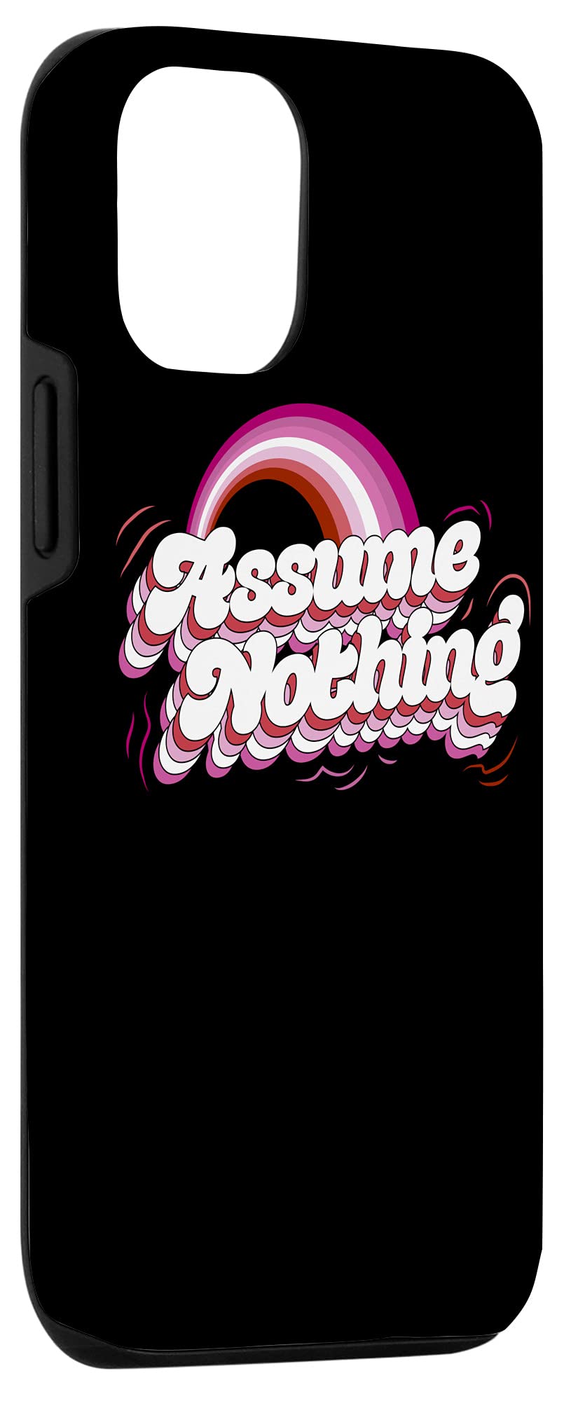 iPhone 12/12 Pro LGBTQ Pride Flag Phone Case - Stylish Protective Cover for iPhone 12 & 12 Pro - Show Your Support with Rainbow Lesbian Gay Pride Design | Perfect for Pride Month, LGBTQ Events & Everyday Use